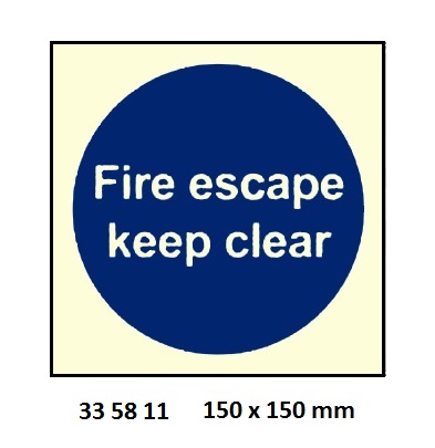 MANDATORY SIGN, 150x150 MM, ??CASE MUST BE KEPT CLEAR AT ALL TIMES | Korea (2019-5)