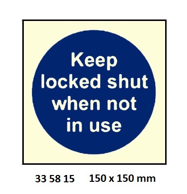 MANDATORY SIGN, 150x150 MM, FIRE DOOR KEEP SHUT | Korea (2019-5)