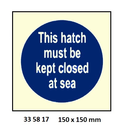 MANDATORY SIGN, 150x150 MM, KEEP CLEAR WHEN DOOR IS CLOSING | Korea (2019-5)