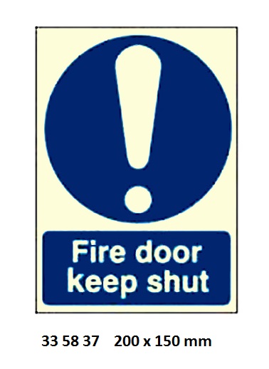 MANDATORY SIGN, 150x400 MM, ESCAPE ROUTE KEEP CLEAR AT ALL TIMES | Korea (2019-5)