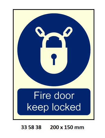 MANDATORY SIGN, 200x150 MM, FIRE DOOR KEEP SHUT | Korea (2019-5)