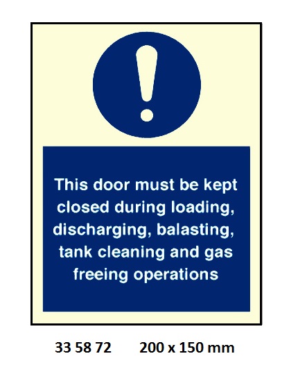 MANDATORY SIGN, 150x200 MM, KEEP SHUT | Korea (2019-5)