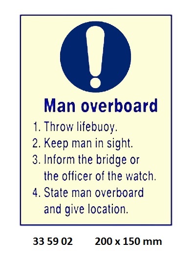 MANDATORY SIGN, 200x250 MM, EMERGENCY INSTRUCTIONS FOR PASSENGERS | Korea (2019-5)