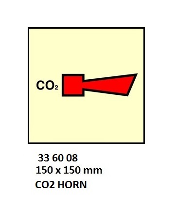 FIRE CONTROL SIGN, 150x150 MM, SPACE PRTCTD BY CO2 | Korea (2019-5)