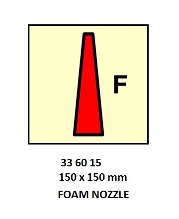 FIRE CONTROL SIGN, 150x150 MM, FOAM MONITOR (GUN) | Korea (2019-5)