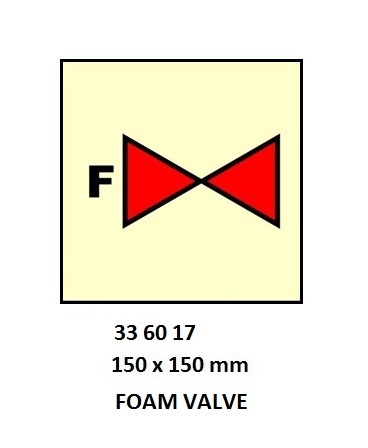 FIRE CONTROL SIGN, 150x150 MM, SPACE PRTCTD BY FOAM | Korea (2019-5)