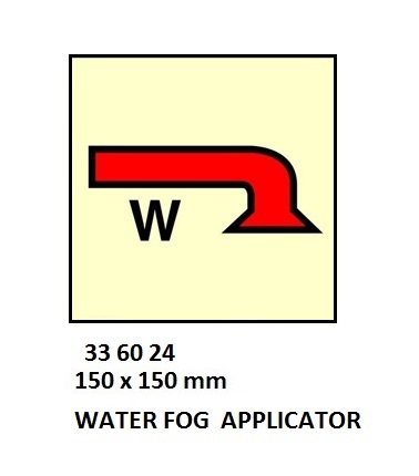 FIRE CONTROL SIGN, 150x150 MM, WATER MONITOR(GUN) | Korea (2019-5)