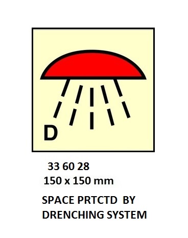 FIRE CONTROL SIGN, 150x150 MM, DRENCHING INSTALLATION | Korea (2019-5)