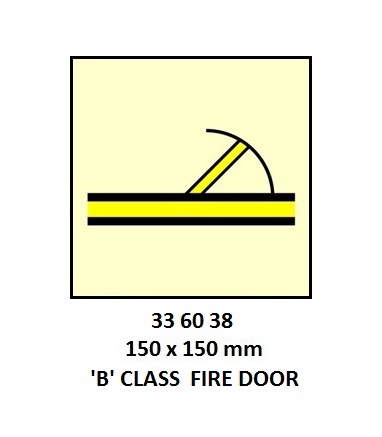 FIRE CONTROL SIGN, 150x150 MM, 'B' CLASS DIVISION | Korea (2019-5)