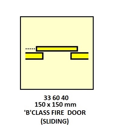 FIRE CONTROL SIGN, 150x150 MM, 'B' CLASS FIRE DOOR SELF CLOSING | Korea (2019-5)