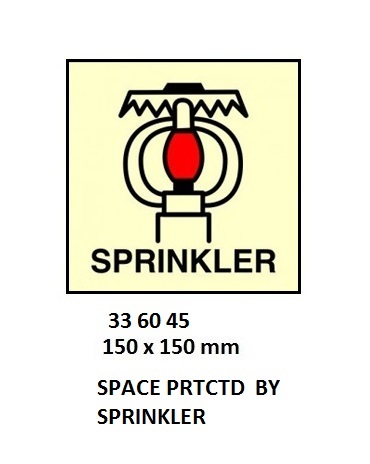 FIRE CONTROL SIGN, 150x150 MM, SPRINKLER INSTLLATION | Korea (2019-5)