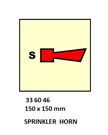 FIRE CONTROL SIGN, 150x150 MM, SPACE PRTCTD BY SPRINKLER | Korea (2019-5)