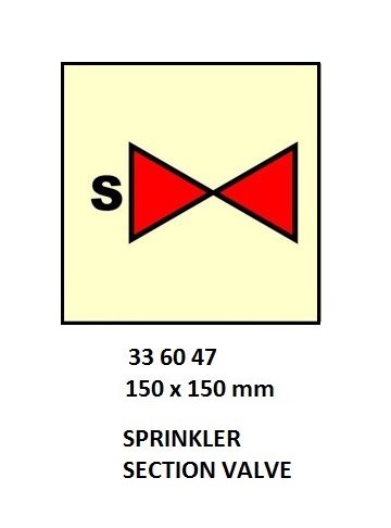 FIRE CONTROL SIGN, 150x150 MM, SPRINKLER HORN | Korea (2019-5)