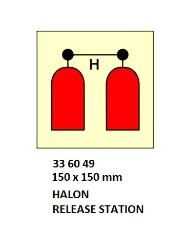 FIRE CONTROL SIGN, 150x150 MM, CO2 BATTERY | Korea (2019-5)