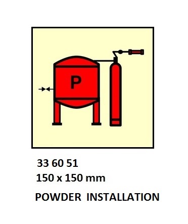 FIRE CONTROL SIGN, 150x150 MM, HALON 1301 BTLS IN PRTCTD AREA | Korea (2019-5)