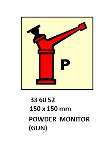 FIRE CONTROL SIGN, 150x150 MM, POWDER INSTALLATION | Korea (2019-5)