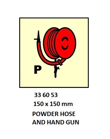 FIRE CONTROL SIGN, 150x150 MM, POWDER MONITOR(GUN) | Korea (2019-5)