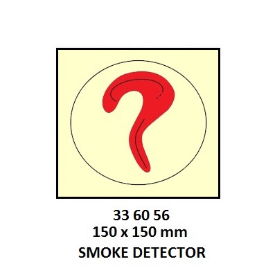 FIRE CONTROL SIGN, 150x150 MM, FLAME DETECTOR | Korea (2019-5)