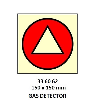 FIRE CONTROL SIGN, 150x150 MM, HEAT DETECTOR | Korea (2019-5)