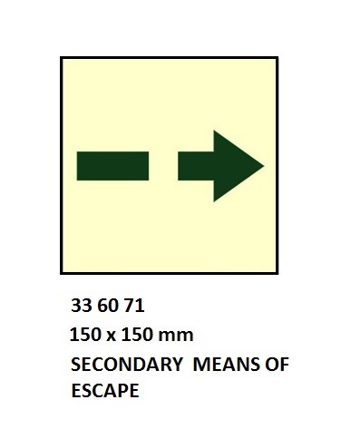 FIRE CONTROL SIGN, 150x150 MM, PRIMARY MEANS OF ESCAPE | Korea (2019-5)