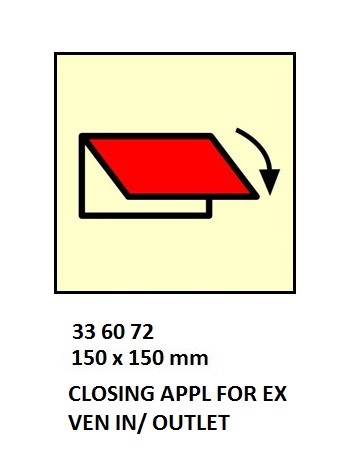 FIRE CONTROL SIGN, 150x150 MM, SECONDARY MEANS OF ESCAPE | Korea (2019-5)