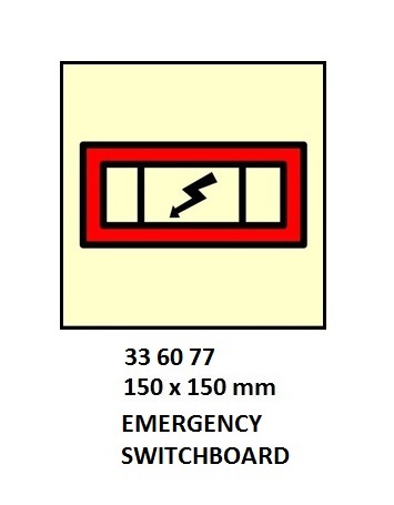 FIRE CONTROL SIGN, 150x150 MM, EMERGENCY GENERATOR | Korea (2019-5)