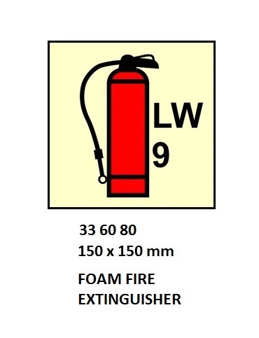 FIRE CONTROL SIGN, 150x150 MM, POWDER(P6) FIRE EXTINGUISHER | Korea (2019-5)