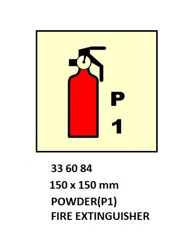 FIRE CONTROL SIGN, 150x150 MM, POWDER(P2) FIRE EXTINGUISHER | Korea (2019-5)