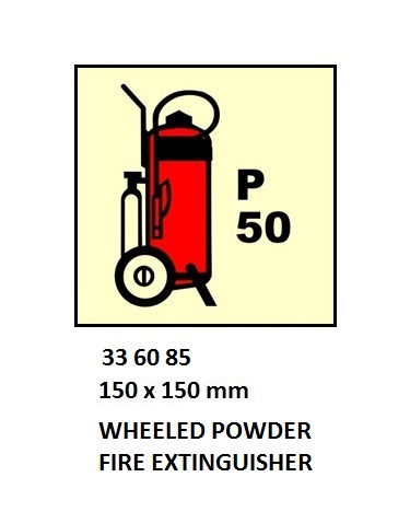 FIRE CONTROL SIGN, 150x150 MM, POWDER(P1) FIRE EXTINGUISHER | Korea (2019-5)
