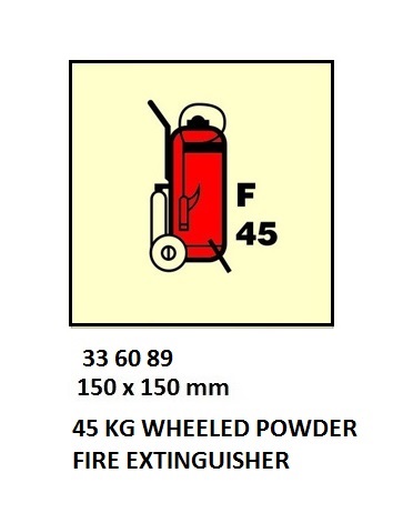 FIRE CONTROL SIGN, 150x150 MM, 9 KG POWDER FIRE EXTINGUISHER | Korea (2019-5)