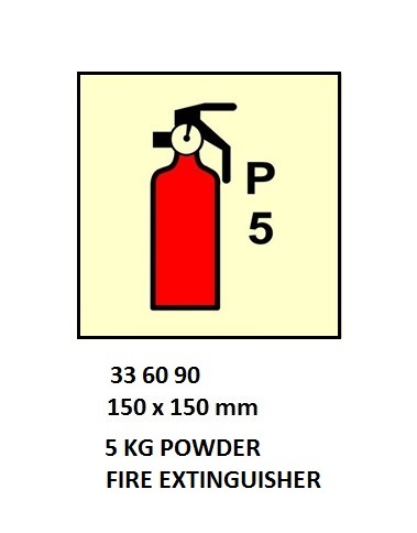 FIRE CONTROL SIGN, 150x150 MM, 45 KG WHEELED PWDR FIRE EXTINGUISHER | Korea (2019-5)