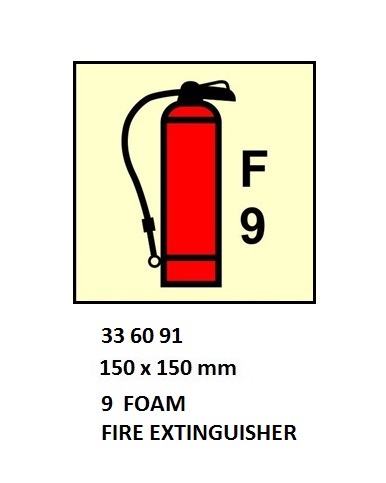 FIRE CONTROL SIGN, 150x150 MM, 5 KG POWDER FIRE EXTINGUISHER | Korea (2019-5)