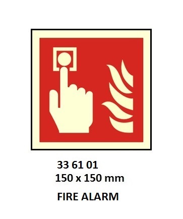 FIRE SIGN (RED), 150x150 MM, FIRE EXTINGUISHER | Korea (2019-5)