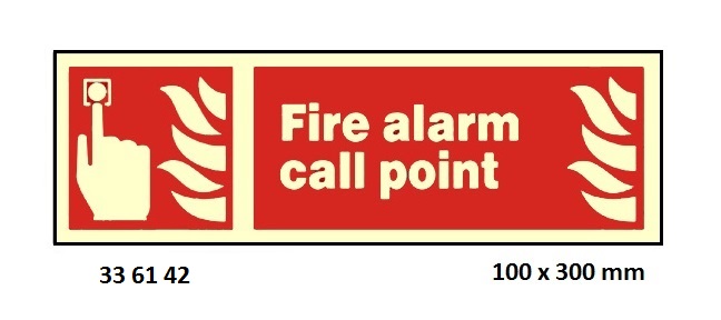 FIRE SIGN (RED), 100x300 MM, FIRE ALARM | Korea (2019-5)