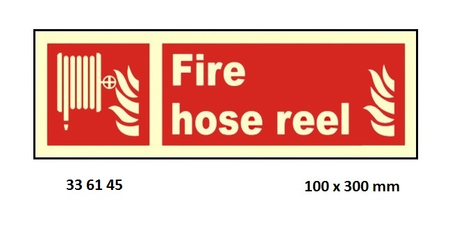 FIRE SIGN (RED), 100x300 MM, FIRE HOSE | Korea (2019-5)