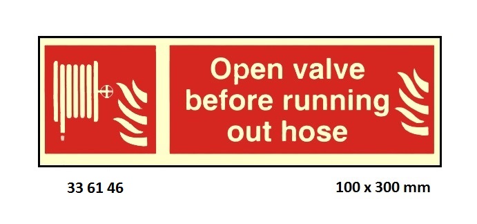 FIRE SIGN (RED), 100x300 MM, FIRE HOSE REEL | Korea (2019-5)