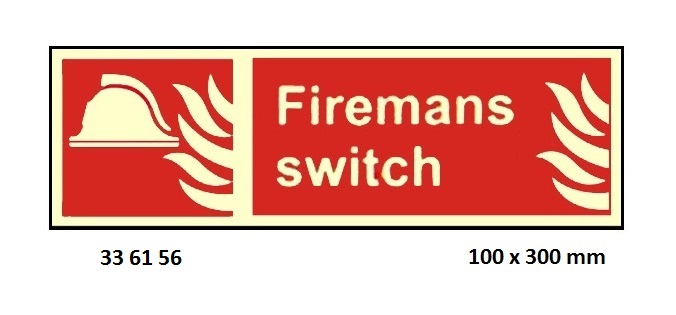 FIRE SIGN (RED), 100x300 MM, FOAM INLET | Korea (2019-5)