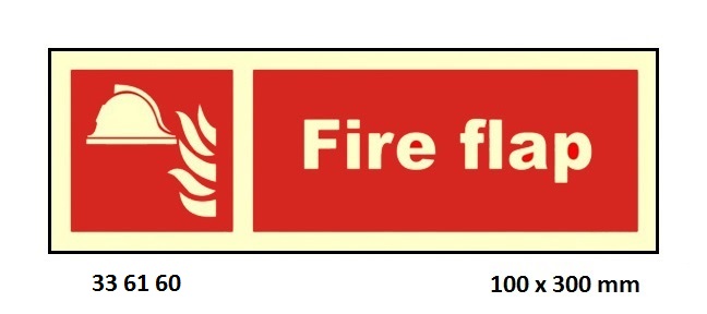 FIRE SIGN (RED), 100x300 MM, FIRE PUMP START BUTTON | Korea (2019-5)