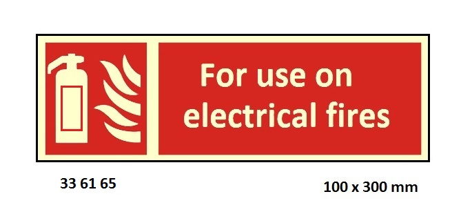 FIRE SIGN (RED), 100x300 MM, FOR USE ON FLAMMABLE LIQUID FIRES | Korea (2019-5)