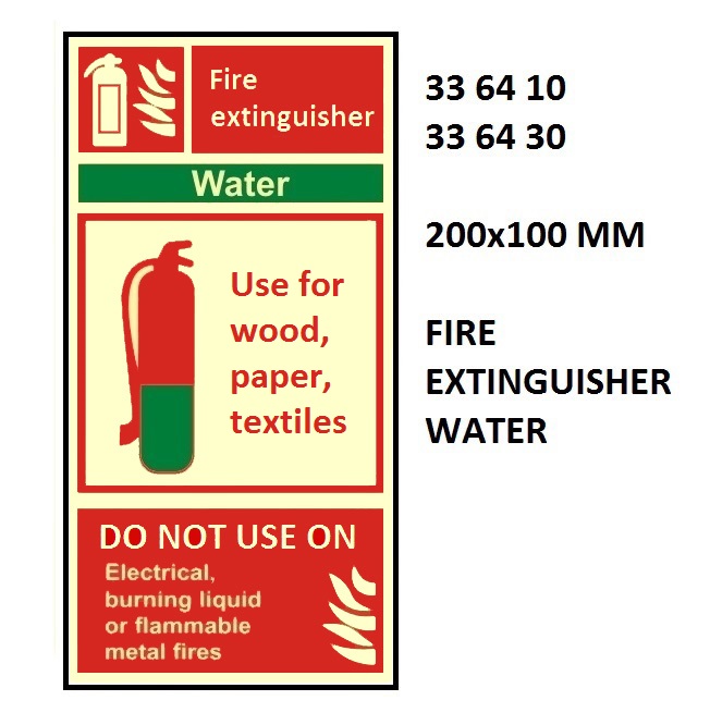 FIRE SIGN (RED), 200x100 MM, FIRE EXTING CARB.DIOXIDE | Korea (2019-5)