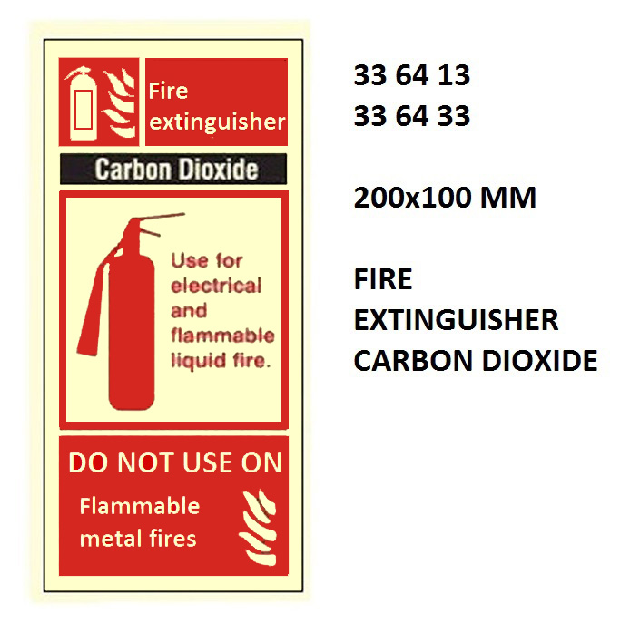 FIRE SIGN (RED), 200x100 MM, FIRE EXTINGUISHER POWDER | Korea (2019-5)
