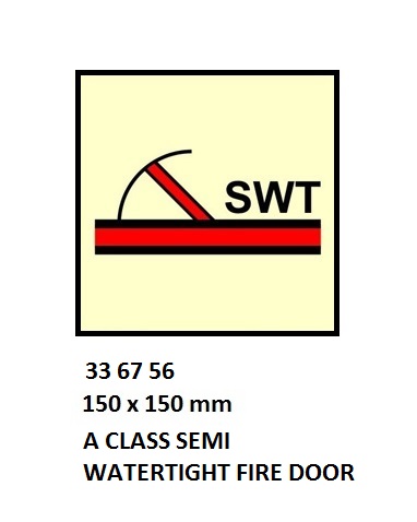 FIRE CONT SYMBOL, 150 x 150 MM, A CLASS WATERTIGHT FIRE DOOR | Korea (2019-5)