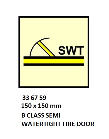 FIRE CONT SYMBOL, 150 x 150 MM, B CLASS WATERTIGHT FIRE DOOR | Korea (2019-5)