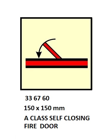 FIRE CONT SYMBOL, 150 x 150 MM, B CLASS SEMI WATERTIGHT FIRE DOOR | Korea (2019-5)