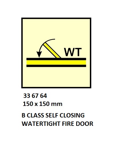 FIRE CONT SYMBOL, 150 x 150 MM, B CLASS SELF CLOSING FIRE DOOR | Korea (2019-5)