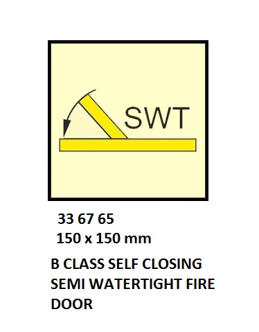 FIRE CONT SYMBOL, 150 x 150 MM, B CLASS SELF CLOSING WATERTIGHT FIRE DOOR | Korea (2019-5)