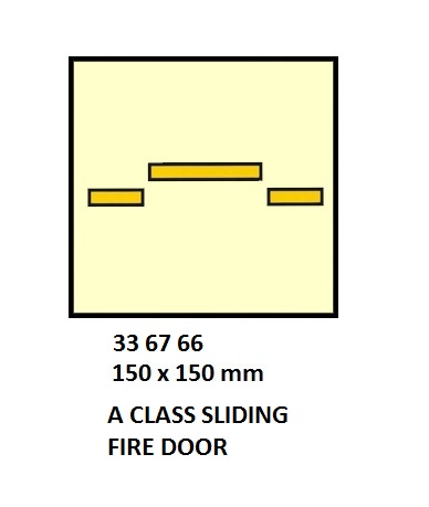 FIRE CONT SYMBOL, 150 x 150 MM, B CLASS SELF CLOSING SEMI WATERTIGHT FIRE DOOR | Korea (2019-5)