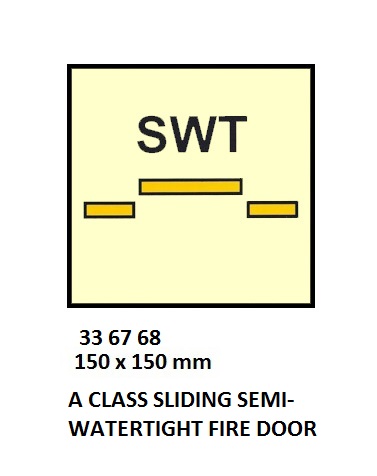 FIRE CONT SYMBOL, 150 x 150 MM, A CLASS SLIDING WATERTIGHT FIRE DOOR | Korea (2019-5)