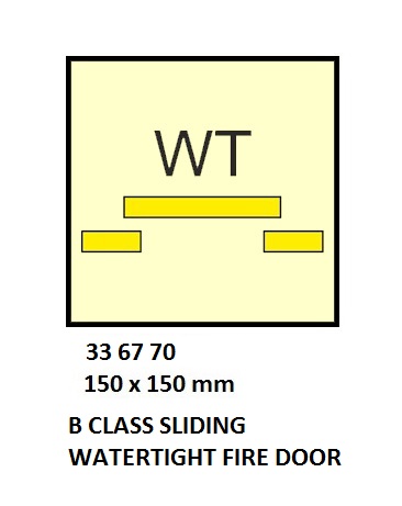 FIRE CONT SYMBOL, 150 x 150 MM, B CLASS SLIDING FIRE DOOR | Korea (2019-5)