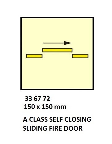FIRE CONT SYMBOL, 150 x 150 MM, B CLASS SLIDING SEMI-WATERTIGHT FIRE DOOR | Korea (2019-5)